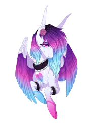 Size: 704x874 | Tagged: safe, artist:luuny-luna, imported from derpibooru, oc, oc only, pegasus, pony, choker, female, mare, simple background, solo, transparent background