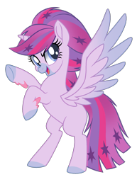 Size: 1363x1761 | Tagged: safe, artist:amicasecretuwu, imported from derpibooru, oc, oc only, alicorn, hybrid, pony, magical lesbian spawn, movie accurate, offspring, parent:queen novo, parent:twilight sparkle, show accurate, simple background, solo, transparent background