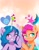 Size: 1609x2048 | Tagged: safe, artist:zeon_starlight, imported from derpibooru, izzy moonbow, sunny starscout, earth pony, pony, unicorn, ball, duo, g5, heart, hoof on cheek, horn, hornball, izzy's tennis ball, shooting star, smiling, starry eyes, stars, tennis ball, wingding eyes