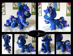 Size: 1280x990 | Tagged: safe, artist:purplenebulastudios, imported from derpibooru, princess luna, pony, ethereal mane, female, filly, irl, photo, plushie, solo, woona, younger