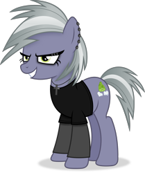 Size: 4384x5233 | Tagged: safe, artist:anime-equestria, imported from derpibooru, limestone pie, earth pony, pony, alternate hairstyle, clothes, ear piercing, eyebrow piercing, female, jewelry, necklace, piercing, punk, simple background, smiling, solo, transparent background, vector