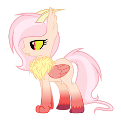 Size: 1920x1924 | Tagged: safe, artist:teal-quil, imported from derpibooru, oc, oc only, oc:dusty rose, hybrid, pony, female, interspecies offspring, offspring, parent:discord, parent:fluttershy, parents:discoshy, simple background, solo, transparent background