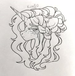 Size: 1996x2048 | Tagged: safe, artist:konejo, imported from derpibooru, oc, oc only, pony, unicorn, explicit source, solo, traditional art