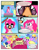 Size: 612x792 | Tagged: safe, artist:newbiespud, imported from derpibooru, bon bon, minuette, pinkie pie, sweetie drops, earth pony, pegasus, pony, unicorn, comic:friendship is dragons, magical mystery cure, a true true friend, background pony audience, cheering, comic, element of laughter, eye reflection, female, glasses, male, mare, onomatopoeia, outdoors, pinkamena diane pie, ponyville, reflection, smiling, stallion