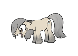 Size: 700x500 | Tagged: safe, artist:kabayo, edit, editor:anonymous, imported from ponybooru, oc, oc only, oc:current seeker, about to bite, coat markings, ears, female, floppy ears, mare, open mouth, screaming, simple background, snowpony (species), socks (coat marking), solo, taiga pony, transparent background, yakutian horse