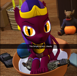 Size: 1086x1080 | Tagged: safe, artist:backmaker, imported from derpibooru, sphinx (character), cat, sphinx, 3d, behaving like a cat, egyptian pony, kitty sphinx, source filmmaker