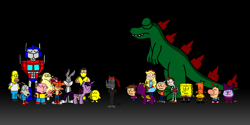 Size: 5000x2500 | Tagged: safe, artist:blackrhinoranger, imported from derpibooru, twilight sparkle, oc, alicorn, bandicoot, cow, dinosaur, dragon, human, kaiju, monkey, rabbit, rhinoceros, robot, wallaby, 9/11, animal, billy (billy and mandy), black rhino ranger, bugs bunny, camp lazlo, cattle, chowder, chowder (character), cow (character), cow and chicken, crash bandicoot, crash bandicoot (series), crossover, ed edd n eddy, eddy (ed edd n eddy), eyes closed, godzilla, godzilla (series), homer simpson, lazlo, lincoln loud, looney tunes, milo murphy, milo murphy's law, mortal kombat, mr. happy, mr. men, non-mlp oc, optimus prime, rocko, rocko's modern life, scorpion (mortal kombat), sea sponge, skylanders, spongebob squarepants, spongebob squarepants (character), spyro the dragon, spyro the dragon (series), star butterfly, star vs the forces of evil, the fairly oddparents, the grim adventures of billy and mandy, the loud house, the simpsons, timmy turner, transformers, twilight sparkle (alicorn)