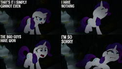 Size: 1280x720 | Tagged: safe, edit, edited screencap, editor:quoterific, imported from derpibooru, screencap, rarity, pony, unicorn, my little pony: the movie, eyes closed, female, mare, marshmelodrama, rarity being rarity, solo