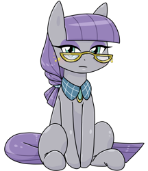 Size: 640x740 | Tagged: safe, artist:batipin, imported from derpibooru, maud pie, earth pony, pony, glasses, older, simple background, solo, transparent background