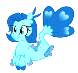 Size: 886x833 | Tagged: safe, artist:songheartva, imported from derpibooru, oc, oc only, earth pony, pony, seapony (g4), blue eyes, blue mane, blue tail, dorsal fin, female, fins, fish tail, flowing tail, simple background, smiling, solo, tail, transparent background