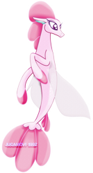 Size: 1790x3349 | Tagged: safe, artist:jucamovi1992, imported from derpibooru, oc, oc only, seapony (g4), colored pupils, dorsal fin, eyelashes, female, fin wings, fins, fish tail, flowing tail, pink mane, purple eyes, signature, simple background, smiling, solo, tail, transparent background, wings