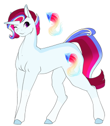 Size: 1920x2190 | Tagged: safe, artist:oneiria-fylakas, imported from derpibooru, rainbow dash, rarity, pony, unicorn, female, fusion, mare, one eye closed, simple background, solo, transparent background, wink