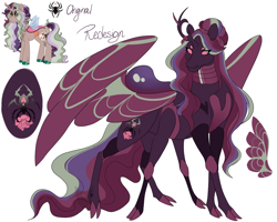 Size: 1280x1024 | Tagged: safe, artist:arexstar, imported from derpibooru, oc, oc only, oc:creeping widow, changeling, changeling oc, female, purple changeling, simple background, solo, white background