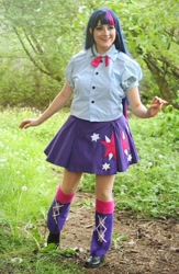 Size: 699x1074 | Tagged: safe, artist:sarahndipity cosplay, imported from derpibooru, twilight sparkle, human, equestria girls, clothes, cosplay, costume, irl, irl human, photo