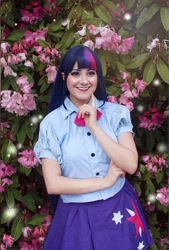 Size: 724x1073 | Tagged: safe, artist:sarahndipity cosplay, imported from derpibooru, twilight sparkle, human, equestria girls, clothes, cosplay, costume, irl, irl human, photo