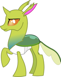 Size: 736x939 | Tagged: safe, artist:mariofan345, imported from derpibooru, oc, oc only, oc:slime wing, changedling, changeling, changedling oc, changeling oc, male, simple background, solo, transparent background, vector