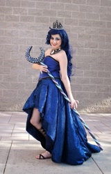 Size: 613x960 | Tagged: safe, artist:sarahndipity cosplay, imported from derpibooru, princess luna, human, bare shoulders, clothes, cosplay, costume, irl, irl human, photo, sleeveless, strapless