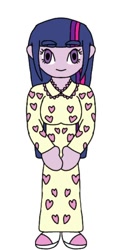 Size: 394x806 | Tagged: safe, artist:gagglover, imported from derpibooru, twilight sparkle, alicorn, equestria girls, clothes, long dress, long skirt, nightgown, pajamas, skirt, solo, twilight sparkle (alicorn)