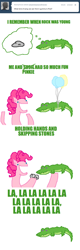 Size: 642x2000 | Tagged: safe, artist:askpinkiepieandfriends, imported from derpibooru, gummy, pinkie pie, earth pony, pony, ask, balloon, dialogue, duo, elton john, female, male, mare, simple background, song reference, thought bubble, tumblr, white background