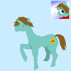 Size: 500x500 | Tagged: safe, artist:askpinkiepieandfriends, imported from derpibooru, oc, oc only, oc:crescen, pony, unicorn, blue background, male, simple background, solo, stallion