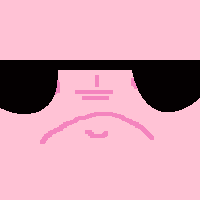 Size: 200x200 | Tagged: safe, alternate version, artist:askpinkiepieandfriends, imported from derpibooru, pinkie pie, earth pony, pony, close-up, extreme close-up, female, frown, mare, solo, sunglasses