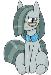 Size: 510x752 | Tagged: safe, artist:batipin, imported from derpibooru, marble pie, earth pony, pony, alternate hairstyle, glasses, older marble pie, simple background, sitting, solo, transparent background