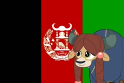 Size: 1095x730 | Tagged: safe, imported from derpibooru, yona, yak, afghanistan, flag