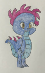 Size: 789x1280 | Tagged: safe, artist:galeemcrusher, imported from derpibooru, oc, oc only, dragon, baby, baby dragon, drawing, solo, traditional art