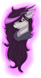 Size: 661x1243 | Tagged: safe, artist:aonairfaol, imported from derpibooru, oc, oc only, draconequus, black sclera, bust, draconequus oc, female, simple background, smiling, solo, transparent background