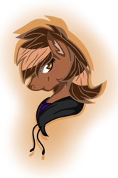 Size: 633x952 | Tagged: safe, artist:aonairfaol, imported from derpibooru, oc, oc only, oc:shelly fox, pony, bust, clothes, hoodie, simple background, solo, transparent background