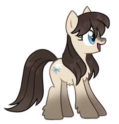 Size: 572x597 | Tagged: safe, artist:marbo, oc, oc only, oc:frosty flakes, pony, female, happy, mare, open mouth, simple background, snowpony (species), solo, taiga pony, transparent background