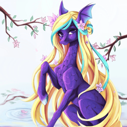 Size: 1920x1920 | Tagged: safe, artist:streivous, imported from derpibooru, oc, oc only, oc:soothing aqua, original species, pony, female, solo