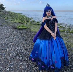 Size: 1080x1070 | Tagged: safe, artist:sarahndipity cosplay, imported from derpibooru, princess luna, human, clothes, cosplay, costume, irl, irl human, photo