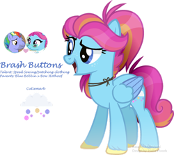 Size: 1280x1141 | Tagged: safe, artist:tired-horse-studios, imported from derpibooru, blue bobbin, bow hothoof, oc, oc:brash buttons, pegasus, pony, female, infidelity, male, mare, offspring, parent:blue bobbin, parent:bow hothoof, simple background, stallion, transparent background
