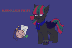 Size: 1772x1181 | Tagged: safe, artist:shacy's pagelings, imported from derpibooru, oc, oc only, oc:marmalade twist, bat pony, pony, emo foal, female, filly, foal, solo, they are a child