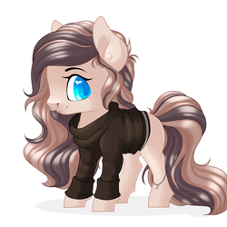 Size: 2125x2125 | Tagged: safe, artist:schokocream, imported from derpibooru, oc, oc only, earth pony, pony, clothes, earth pony oc, high res, simple background, solo, white background