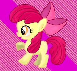 Size: 505x463 | Tagged: safe, artist:まーいわし, imported from derpibooru, apple bloom, earth pony, pony, female, filly, solo