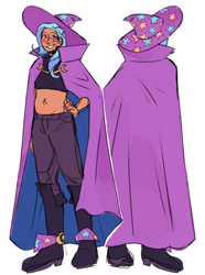 Size: 400x539 | Tagged: safe, artist:cottaboo, imported from derpibooru, trixie, human, cape, clothes, hat, humanized, trixie's cape, trixie's hat