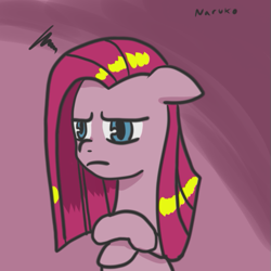 Size: 513x513 | Tagged: safe, artist:wrath-marionphauna, imported from derpibooru, pinkie pie, pony, annoyed, digital art, pinkamena diane pie, solo