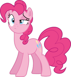 Size: 2769x3000 | Tagged: safe, artist:frownfactory, imported from derpibooru, pinkie pie, earth pony, pony, pinkie apple pie, blue eyes, ear fluff, female, high res, mare, simple background, solo, standing, transparent background, vector