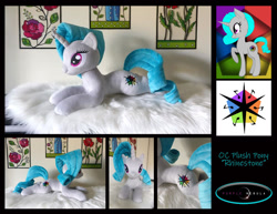 Size: 1280x990 | Tagged: safe, artist:purplenebulastudios, imported from derpibooru, oc, oc only, oc:rhinestone, pony, unicorn, female, irl, lying down, mare, photo, plushie, prone, solo