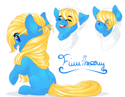 Size: 3826x2976 | Tagged: safe, artist:schokocream, imported from derpibooru, earth pony, pony, adventure time, bust, eye clipping through hair, finn the human, grin, high res, hijab, male, open mouth, ponified, raised hoof, smiling, stallion