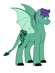 Size: 887x1160 | Tagged: safe, artist:blitzcaliber, imported from derpibooru, oc, oc only, oc:onyx flare, dracony, hybrid, claws, dragon wings, interspecies offspring, male, offspring, parent:rarity, parent:spike, parents:sparity, simple background, spaded tail, transparent background, wings