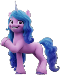 Size: 639x790 | Tagged: safe, imported from derpibooru, izzy moonbow, pony, unicorn, background removed, female, g5, png, simple background, smiling, solo, transparent background