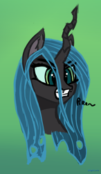 Size: 2508x4301 | Tagged: safe, artist:ingolf arts, imported from derpibooru, queen chrysalis, changeling, changeling queen, angry, evil, female, growling, high res, looking at you, simple background, solo
