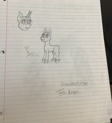 Size: 2381x2602 | Tagged: safe, artist:diamond06mlp, imported from derpibooru, oc, oc only, pony, unicorn, bust, duo, high res, horn, lineart, lined paper, photo, signature, standing, traditional art, unicorn oc, unshorn fetlocks