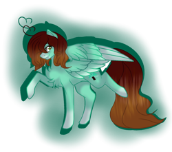 Size: 1248x1104 | Tagged: safe, artist:aonairfaol, imported from derpibooru, oc, oc only, pegasus, pony, base used, chest fluff, colored hooves, colored wings, pegasus oc, raised hoof, simple background, smiling, solo, transparent background, two toned wings, wings