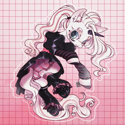 Size: 2500x2500 | Tagged: safe, artist:rottengotika, imported from derpibooru, oc, oc only, oc:lunny tearful, pony, clothes, high res, skirt, solo