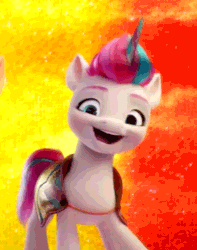 Size: 594x754 | Tagged: safe, imported from derpibooru, sunny starscout, zipp storm, earth pony, pegasus, pony, spoiler:my little pony: a new generation, adorazipp, animated, clothes, cute, dancing, disguise, fake horn, female, fit right in (g5), g5, gif, mare, my little pony: a new generation, open mouth, robe, solo focus