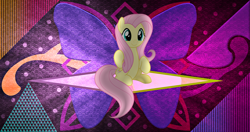 Size: 4096x2160 | Tagged: safe, artist:cencerberon, artist:laszlvfx, edit, imported from derpibooru, fluttershy, pegasus, pony, cute, daaaaaaaaaaaw, female, shyabetes, sitting, solo, vector, wallpaper, wallpaper edit